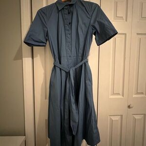 Ralph Lauren blue Midi Shirt Dress with Tie Front